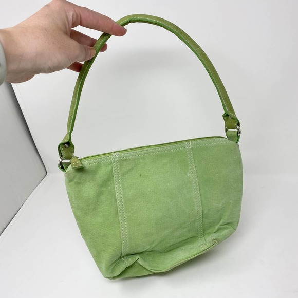 Vintage Bags Vintage Y2k Green Suede Shoulder Bag Poshmark